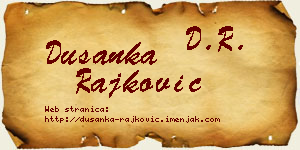 Dušanka Rajković vizit kartica